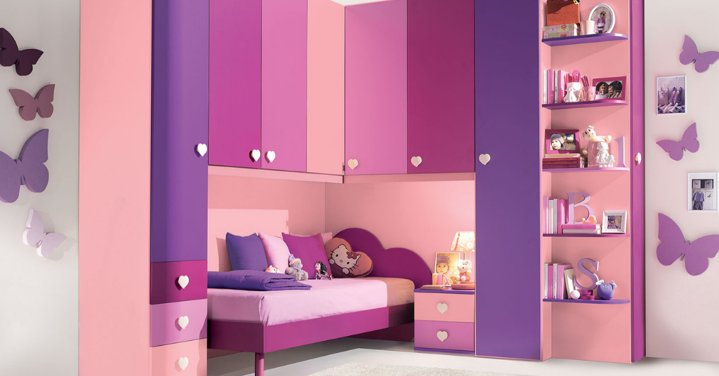 Purple color bedroom