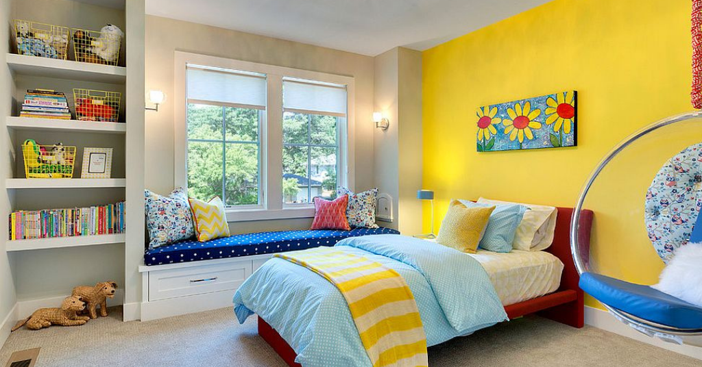 Yellow color bedroom