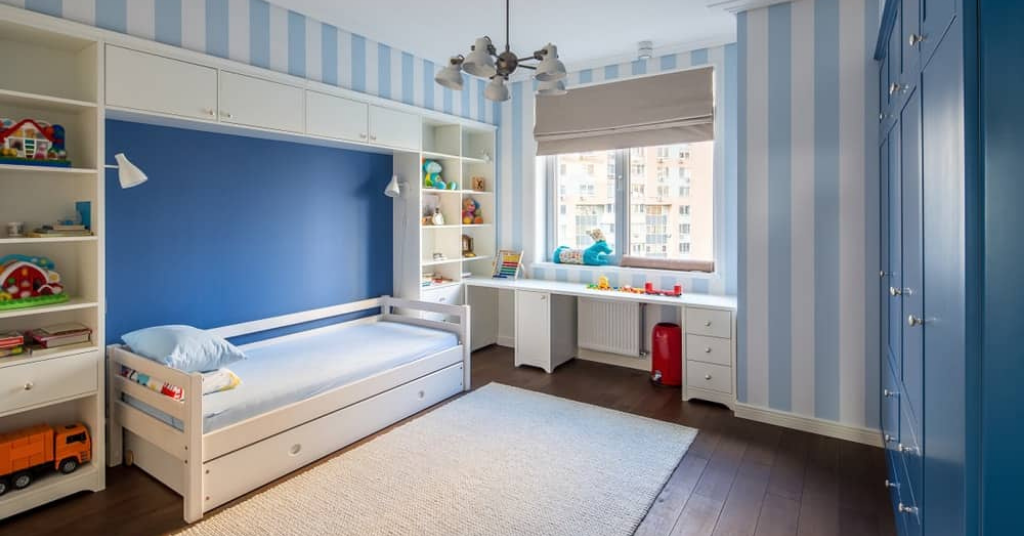 Blue color bedroom