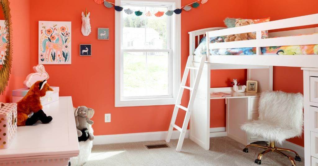 Orange color bedroom
