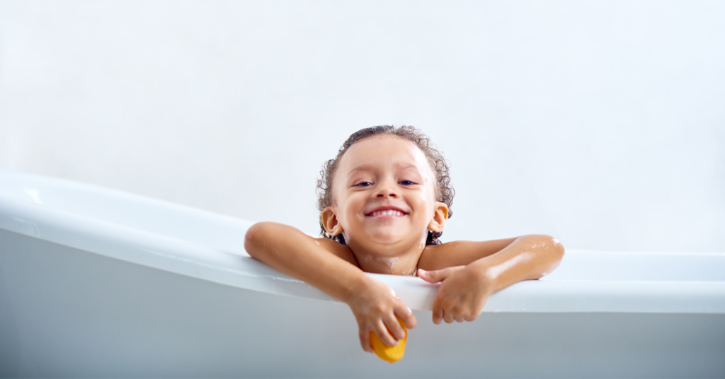 boy in a bath tub