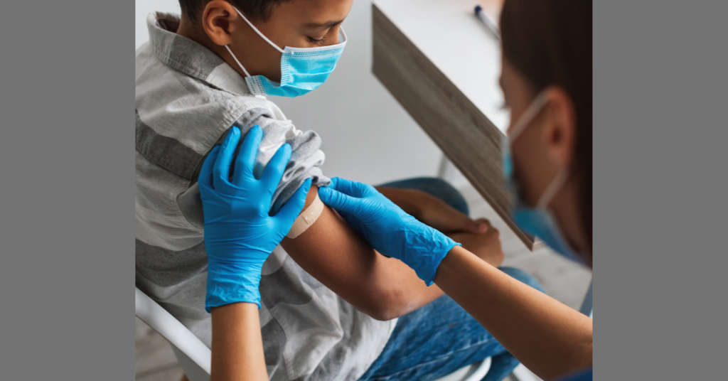 child getting vaccinated