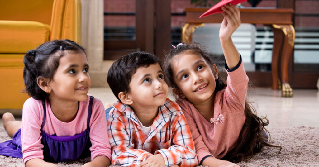 kids taking break while studying