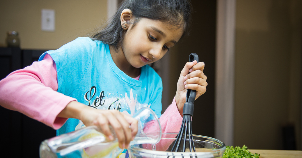 girl cooking