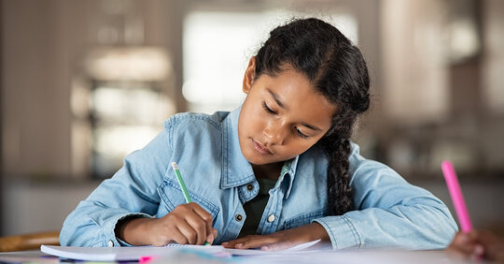 girl studying