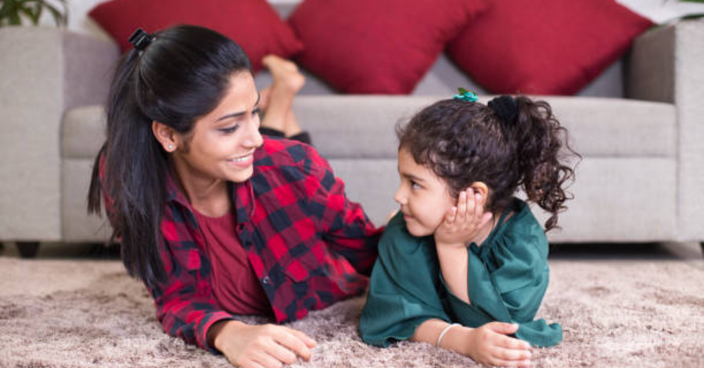 daughter listening to her mother