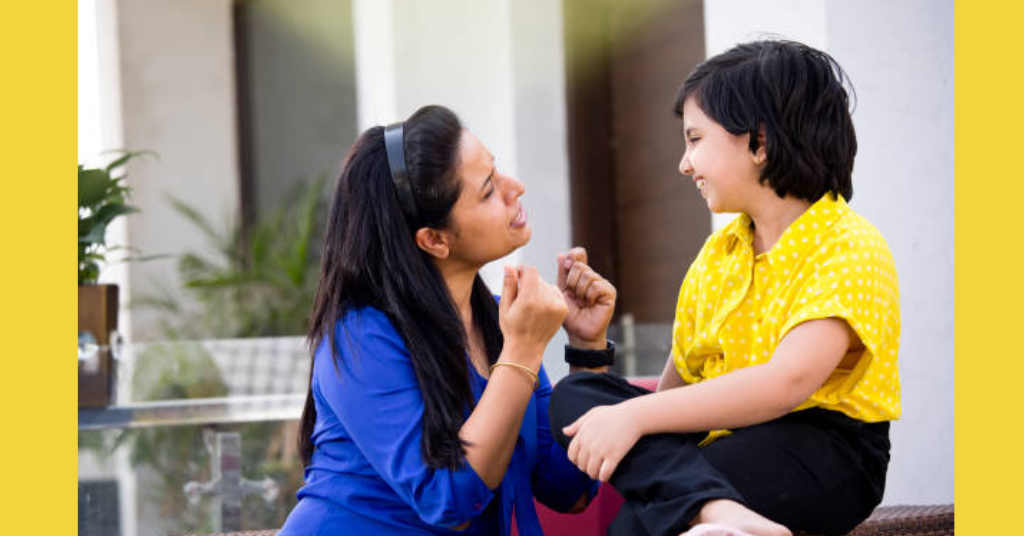 mother spending quality time with child