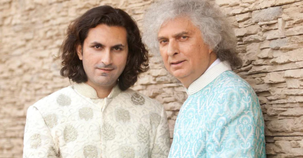 Pandit Shiv Kumar Sharma with his elder son Rahul