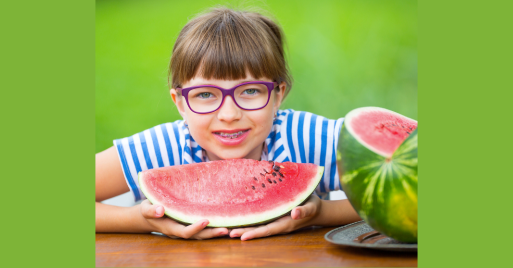 girl with watermelon