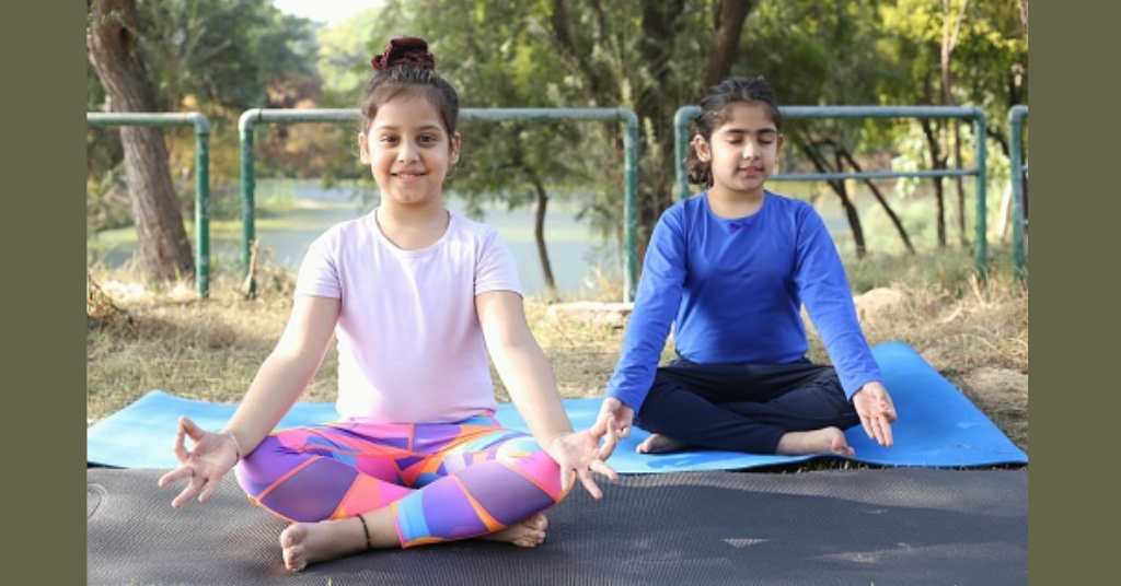 girls doing pranayama