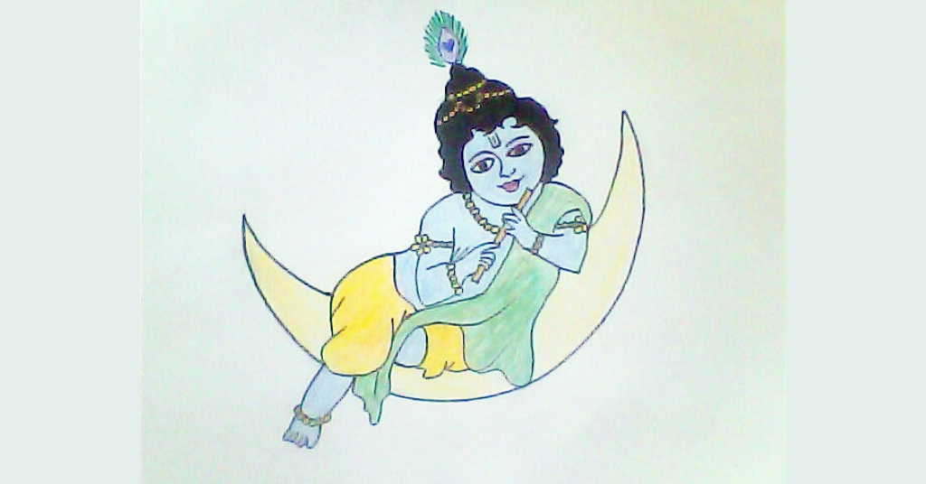 A drawing of Lord Krishna